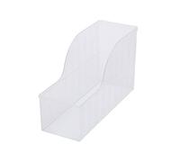 Archivi per documenti desktop in plastica, Portadocumenti da scrivania in plastica con divisori verticali for riviste e libri, bianco