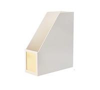 Archivi per documenti desktop in plastica, Portariviste verticale da scrivania, multicolore, for ufficio domestico, 26,8x10,5x31,4 cm(White)