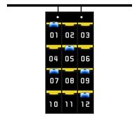 Archiviazione del telefono in classe - Organizzatore numerato della carta tascabile con ganci, tabella di vaccine in tessuto non tessuto spessa per armadio, supporto per le forniture scolastiche | Org