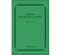 Archivio di storia della cultura (2017). Vol. 30