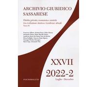 Archivio giuridico sassarese (2022). Vol. 2: Diritto privato, economia e società tra evoluzione strica e tendenze attuali