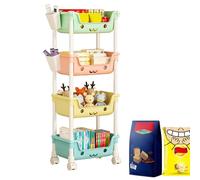 Archivio per giocattoli angolari, con ruote, organizzazione per la cameretta dei giochi, organizer per giocattoli per bambini, grande capacità di stoccaggio per bambini