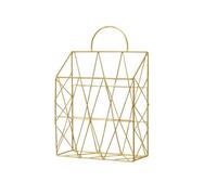 Archivio rivista di metallo, Wall Mounted Nordic Iron Magazine Rack Multicolor(Golden Handle)