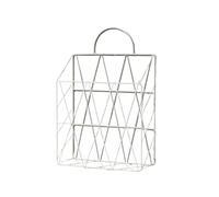Archivio rivista di metallo, Wall Mounted Nordic Iron Magazine Rack Multicolor(White Handle)