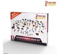Dungeons & Lasers - Set di attrezzi per avventurieri, 128 pezzi di accessori DND per miniature da 28-32 mm, compatibile con 5E
