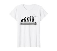 Arciere Arco e Freccia Evolution Tiro con L'Arco Arciere Maglietta con Stampa Grafica Economica, Donna, Bianco, XL