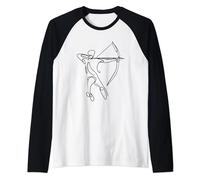 Arciere disegnatore appassionato di tiro con l'arco Maglia con Maniche Raglan