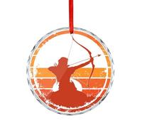 Arciere vintage Tiro con l'arco Ornamenti di vetro di Natale Pendente Appeso Decorazione Albero di Natale Decorazione di