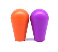 Arcity, 2 manopole di ricambio per joystick arcade, con parte superiore a sfera, ovale, tipo americano, per Zippy SANWA SEIMITSU Arcade1up, arancione e viola, durevole