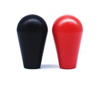 Arcity HY-PJ092-1 - Pomello ovale per joystick arcade, 2 pezzi, pomello a sfera, stile americano, nero e rosso, per Zippy SANWA SEIMITSU Arcade1up Machine Console Cabinet New, HY-PJ092-1