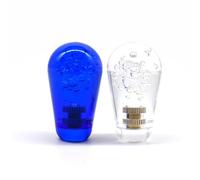 Arcity Pomello ovale per joystick arcade, 2 pezzi, con parte superiore a sfera, trasparente, stile americano, stile americano, per console e armadietti Zippy SANWA SEIMITSU Arcade1up (blu e bianco)