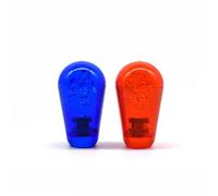 Arcity Pomello ovale per joystick arcade, con parte superiore a sfera, trasparente, stile americano, per Zippy, SANWA, SEIMITSU Arcade1up, console e armadietti, 7 colori (rosso e blu)