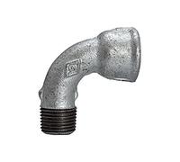 Arco 1a, corto, 90°, IG/AG, Rp/R 1 1/4, temperatura di funzionamento da -20 °C a 300 °C, nero temperato, zincato a fuoco, DIN EN 10242