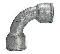 Arco 2, lungo, 90°, IG/IG, Rp 1/4, temperatura di funzionamento da -20 °C a 300 °C, colore nero temperato, zincato a fuoco, DIN EN 10242