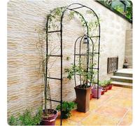 Arco A Traliccio da Giardino Nero Pergolato Arco in Acciaio Durevole per Piante Rampicanti Rose Frutta Stabile Resistente agli Agenti Atmosferici, Black, 150x240x30cm