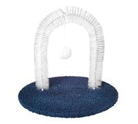 Arco Autotoilette per Gatti con Tiragraffi & Spazzola - Gioco Massaggiatore Rimuovi Protettivo Mobili, Base Antiscivolo, ca. 35x25x33cm
