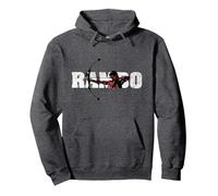 Arco Composto Rambo Felpa con Cappuccio, Unisex per Adulti, Grigio Scuro, L