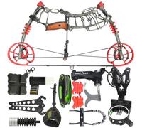 Arco compound doppio uso 30-70 libbre 25-30" regolabile - Compatibile con frecce/palline d'acciaio, tiro con l'arco da caccia e da tiro al bersaglio