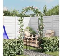 vidaXL Arco con porta da giardino per piante rampicanti