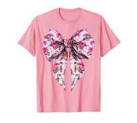 Arco Coquette Tartaruga Mare Oceano Animale Modello Rosa Ragazza Maglietta
