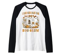 Arco da Coquette Fantasma di Halloween per Insegnante della Scuola Materna Boo Crew Maglia con Maniche Raglan