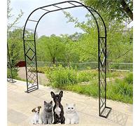 Arco Da Giardino 180cm 200cm 220cm 260cm 380cm di Largo, Pergolato per esterni Archi con base, Arco in metallo Supporto per piante rampicanti, Archi da giardino resistenti (Color : Verde, Size : 380