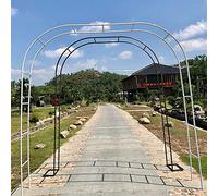 Arco da giardino 230 x 140 x 25 cm, traliccio per rose 220 x 180 x 25 cm, arco nuziale per piante rampicanti, robusto supporto antiruggine, nero/verde scuro/bianco (colore: bianco, dimensioni: W286 cm