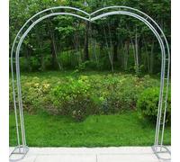 Arco da Giardino a Forma di Cuore, Pergolato da Giardino in Metallo, Arco Nuziale, Arco da Giardino per Piante Rampicanti, Decorazioni per Addio al Nubilato, Feste di Compleanno, Matrimoni
