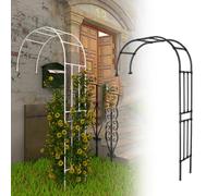 Arco da giardino a metà lato, traliccio in metallo resistente, per piante rampicanti, supporto per arco nuziale e decorazione da giardino