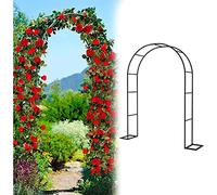 Arco da giardino - Arco di supporto per piante rampicanti e fiori, struttura stabile e resistente alle intemperie con base, ideale per traliccio d'uva, 350 x 220 x 40 cm