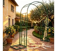arco da giardino，arco giardino，Durable Easy to Assemble Climbing Plant Construction - Rose Arch Climbing Trellis ，Ideal for Creating a Spectacular Tunnel 140cm-Verde scuro