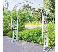 Arco da Giardino Arco per Rose in Metallo con Basi 140cm 180cm 220cm 260cm 300cm 340cm Sostegno per Rampicanti Grande Esterno Decorazione Giardino(White,260x230x40cm)