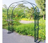 Arco da Giardino Arco per Rose in Metallo con Basi 140cm 180cm 220cm 260cm 300cm 340cm Sostegno per Rampicanti Grande Esterno Decorazione Giardino(Green,260x230x40cm)