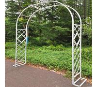 Arco Da Giardino, Arco Per Rose Rampicanti Garden Pergola Grande Pergolato In Metallo Supporto Per Piante Rampicanti Arco Per Rose Fiori Piante Vite Decorazione Viali(White,W140xH230xT40cm)