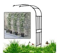 Arco da giardino con mezzo arco da parete, facile installazione, elegante arco d'ingresso per vialetti e cancelli, decorazione esterna durevole per giardini paesaggistici