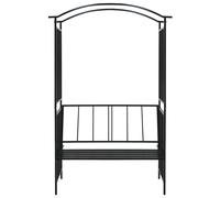 AX Arco Giardino Panca Nero Ferro Prato Archi Terrazza Patio 114x45x205cm 47093