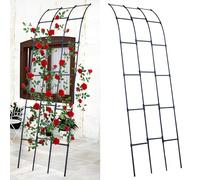 Arco da giardino con telaio in acciaio per piante rampicanti a metà lato, decorazione esterna rfect per cortile paesaggistica e traliccio da giardino