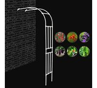 Arco da Giardino Elegante a Mezza Arcata, Semiarco Metallo per Rose Rampicanti, Decorazione per Matrimoni e Feste, Traliccio per Piante da Parete e Gazebo W120/160/180cm(Bianca,W200XH240cm)