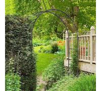 Arco da giardino extra large, 300/350 cm, resistente, nero, per rose rampicanti e rampicanti, arco nuziale, supporto per pergola per esterni, 3 m x 2,2 m