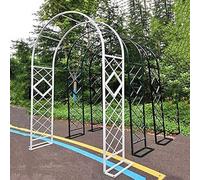 Arco da giardino galvanizzato resistente per piante rampicanti, resistente alle intemperie, autoportante, largo 180-280 cm, elegante finitura nera, perfetto per tralicci e pergole da esterno