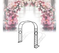 Arco da Giardino Garden Pergola Supporto in Metallo per Rosa Rampicante Arco Sostegno per Decorazioni Nozze Esterni/Rose Piante Rampicanti/Orto/Prato(Nero,W300xH230CM)