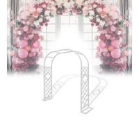 Arco da Giardino Garden Pergola Supporto in Metallo per Rosa Rampicante Arco Sostegno per Decorazioni Nozze Esterni/Rose Piante Rampicanti/Orto/Prato(Bianco,W320xH230CM)