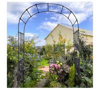 Arco Da Giardino In Acciaio Inossidabile, Arco Di Supporto Per Piante Rampicanti, Tunnel Ad Arco Per Esterni Per Piante Rampicanti, Per Cortile, Decorazione Di Eventi, Festa D.Black-2.4x0.55x2.7 m
