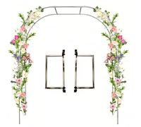 Arco da giardino in acciaio inox, elegante traliccio per piante rampicanti per matrimoni e decorazioni per feste all'aperto, durevole e resistente alle intemperie, ideale per il supporto della vite