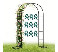 Arco da giardino in acciaio inox - graticcio per rose resistente alle intemperie per piante rampicanti, 260 cm di larghezza x 250 cm di altezza, decorazione esterna durevole e supporto per giardini e