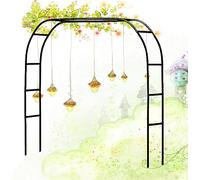 Arco da giardino in acciaio inox per piante rampicanti, altezza 230 cm, larghezza 140 cm, perfetto per rose, traliccio in metallo, pergolato da giardino, struttura di supporto per esterni durevole