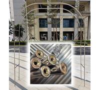 Arco da giardino in acciaio inox per piante rampicanti, pergolato in metallo resistente, per giardino, prato, cortile e matrimoni, di grandi dimensioni, 350 x 240 cm
