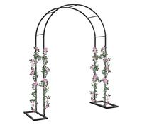 Arco da giardino in acciaio inox per piante rampicanti, resistente, rettangolare, arco per rose, pergolato per matrimonio, traliccio di lunga durata per patio (bianco, 300 x 220 cm)