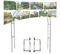 Arco da giardino in acciaio inox per rampicanti e fiori, traliccio da 2,2 m per decorazione esterna, perfetto per giardini ed eventi