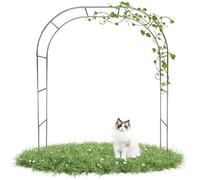 Arco da giardino in acciaio inox per rose rampicanti, altezza 2,4 m, pergola da esterno per viti, pergolato per matrimonio, supporto per piante, decorazione d'ingresso